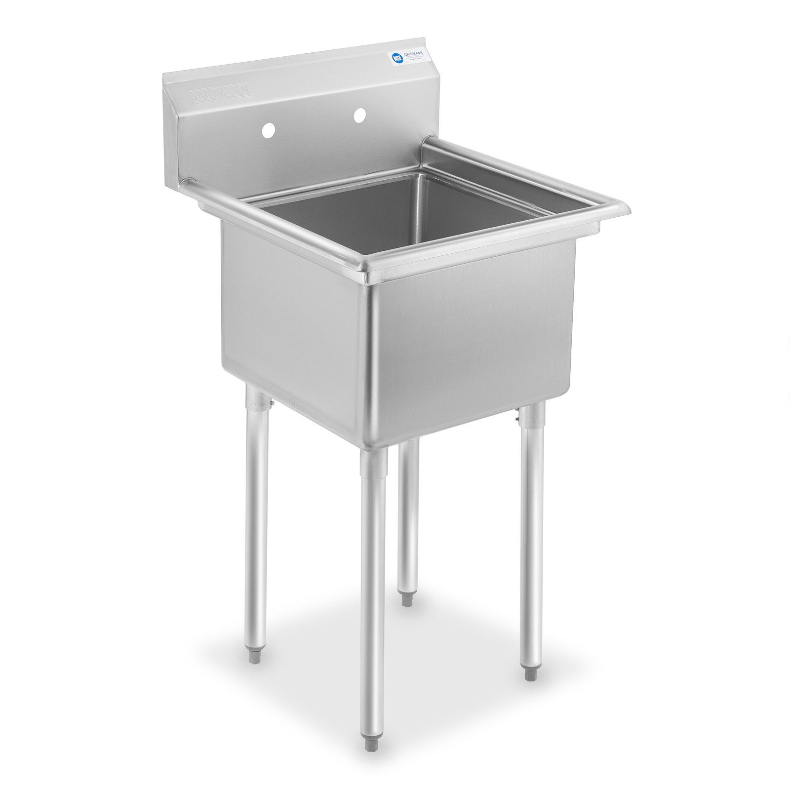 Commercial Stainless Steel Kitchen Utility Sink - 23.5" Wide