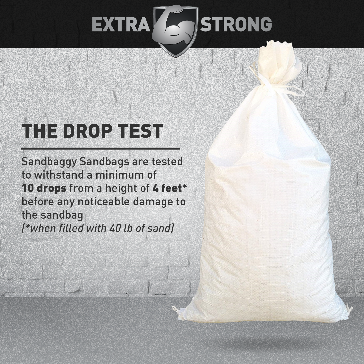 Sandbags - 500 White 18" x 30" - Sandbag Sand Bags Bag Poly by Sandbaggy