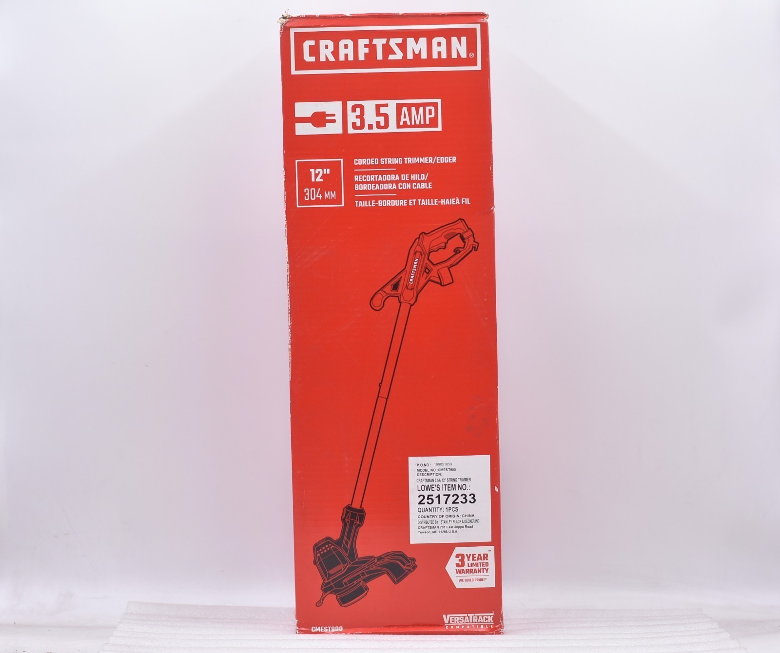 Craftsman 3.5 AMP 12" Corded String Trimmer/Edger CMEST900