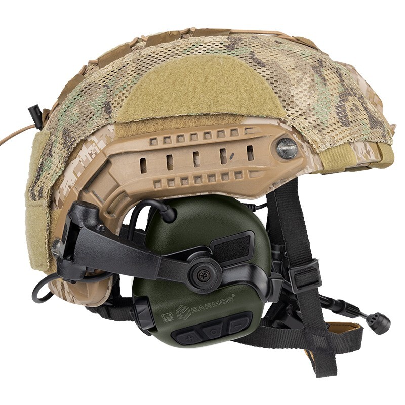 EAMOR M32X Plus Tactical Headset With Helmet ARC Adapters and Microphone