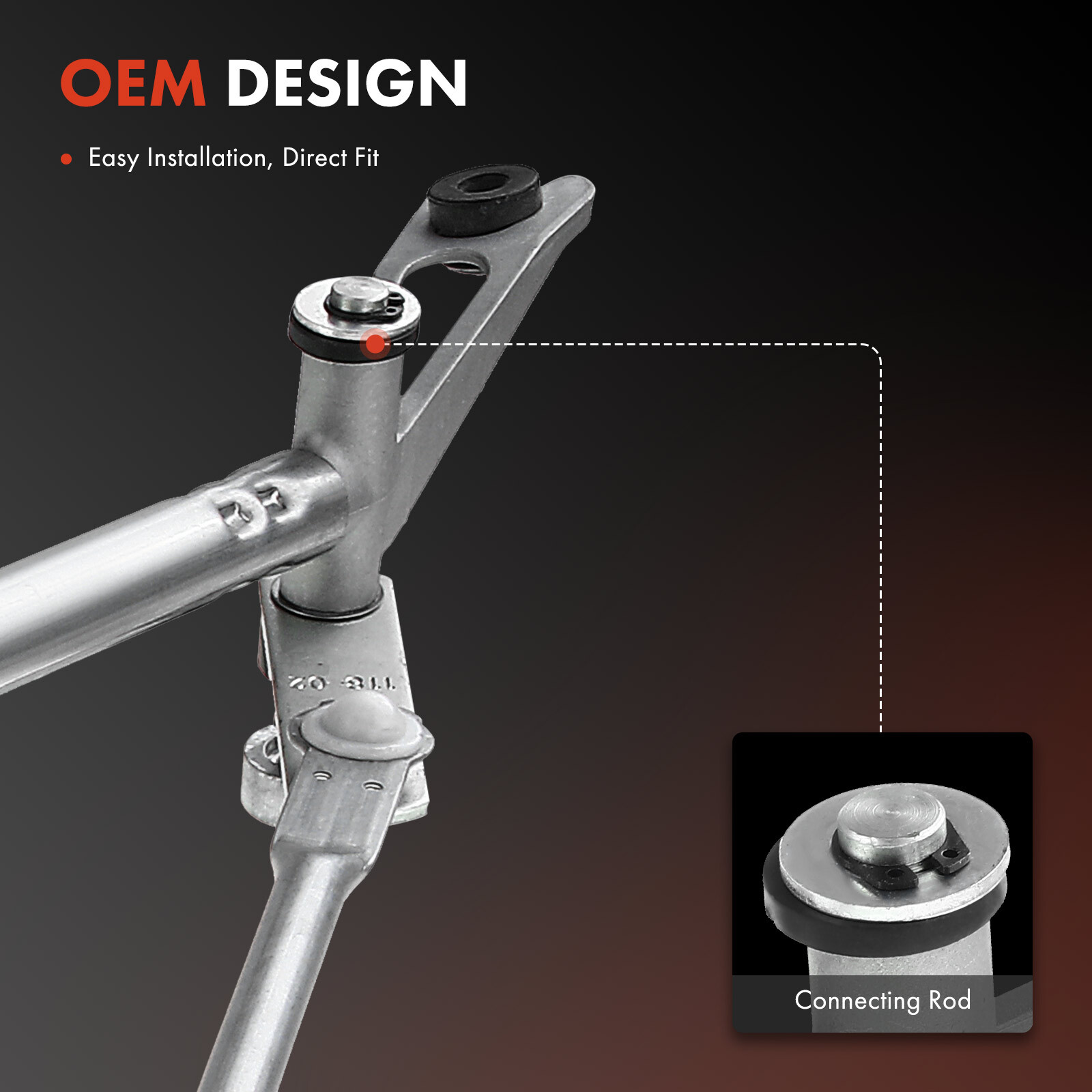 Windshield Wiper Linkage for Dodge Ram 1500 2500 3500 4500 2005-2010 3.7L 6.7L