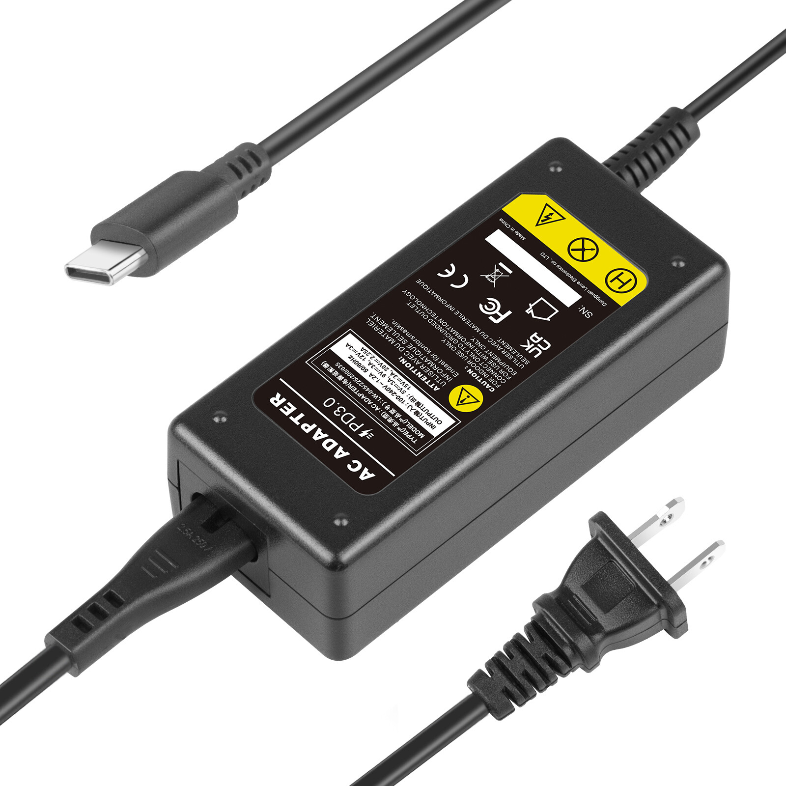 45W USB-C Charger Type-C Laptop Adapter For Lenovo ThinkPad X1 Carbon Yoga NEW