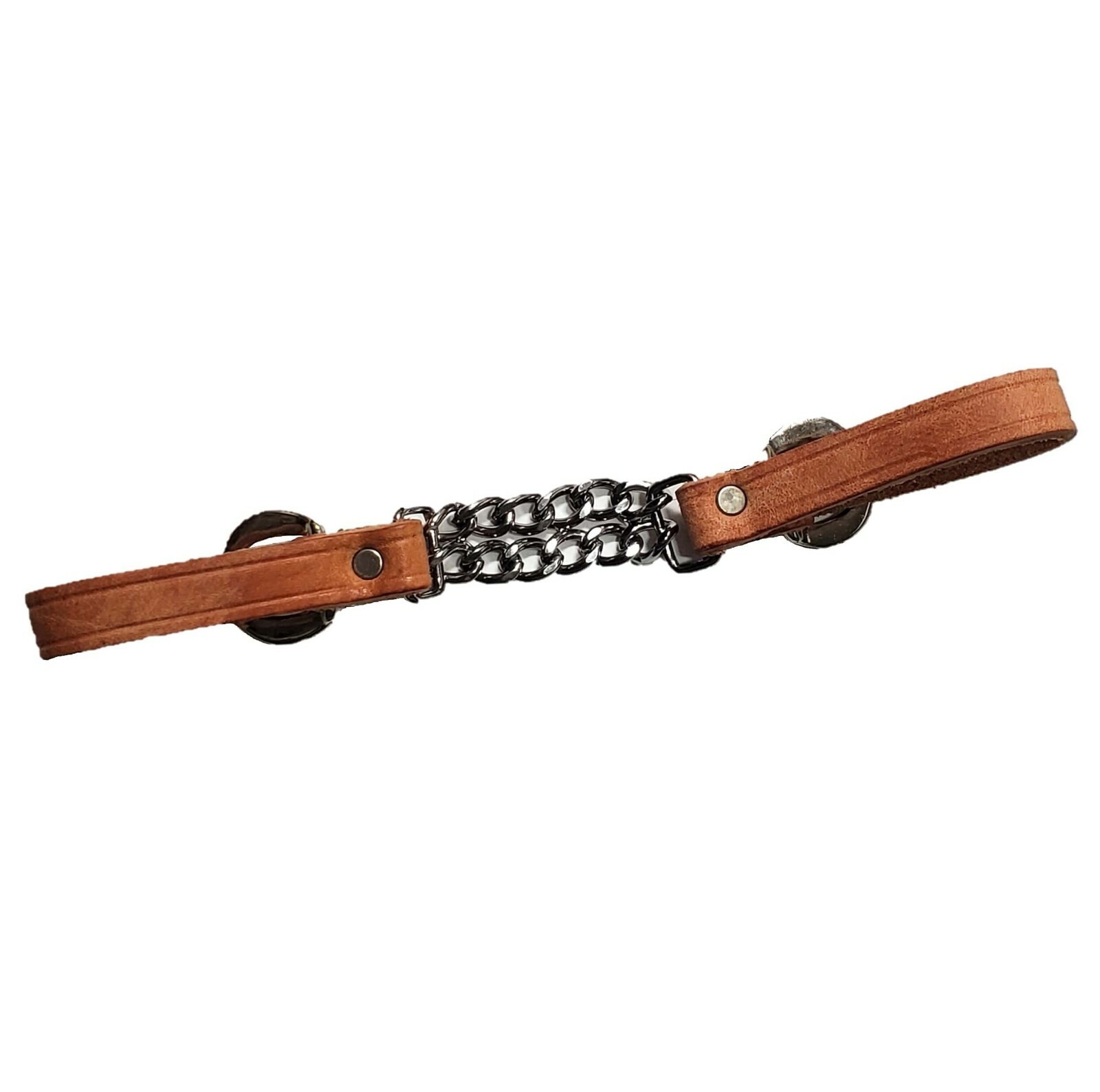 New Herman Oak Leather Curb Chains with Double & Twisted Chain.