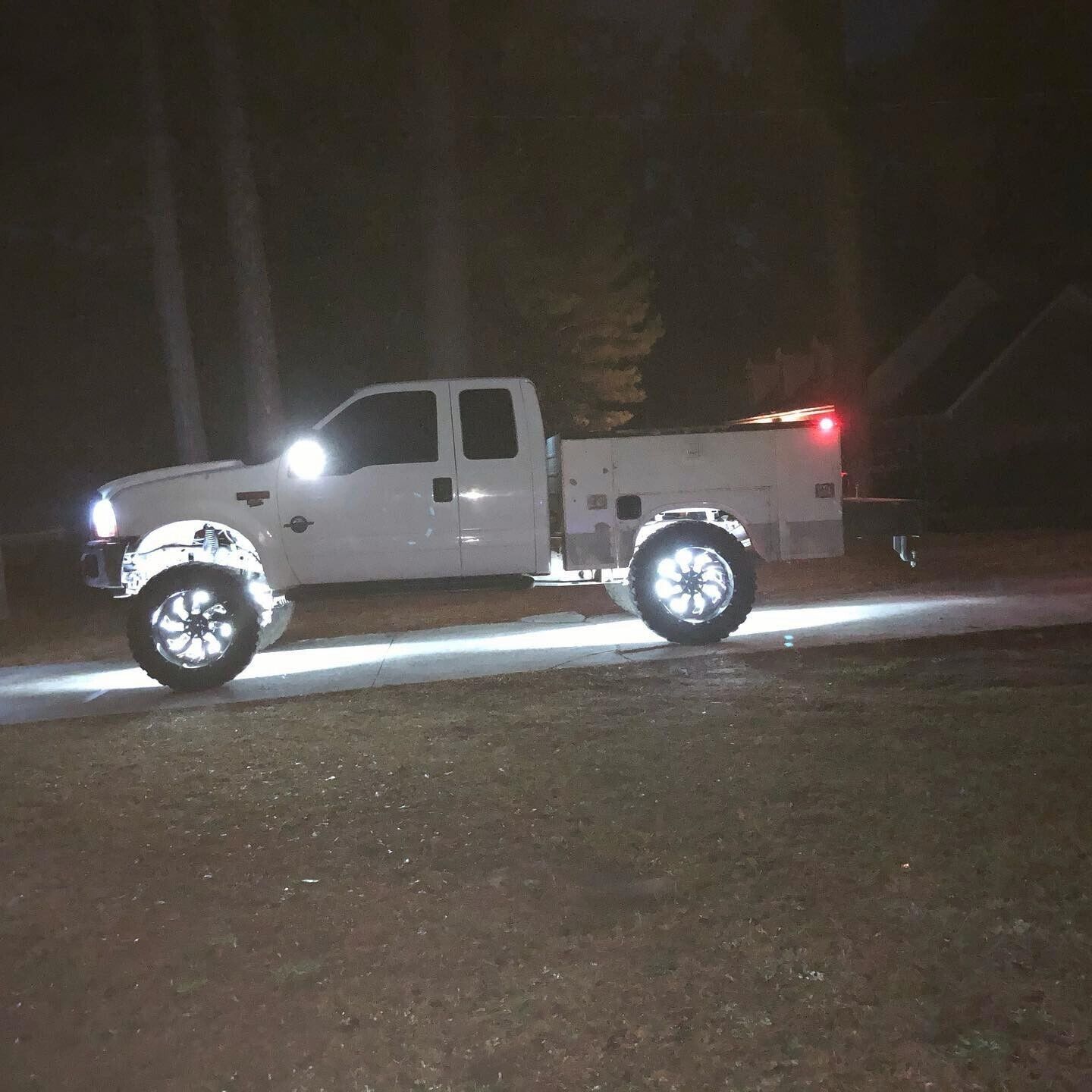 Set of (4) 17.5" Brightest QUAD ROW Solid WHITE Car Trucks LED Wheel Rim Lights