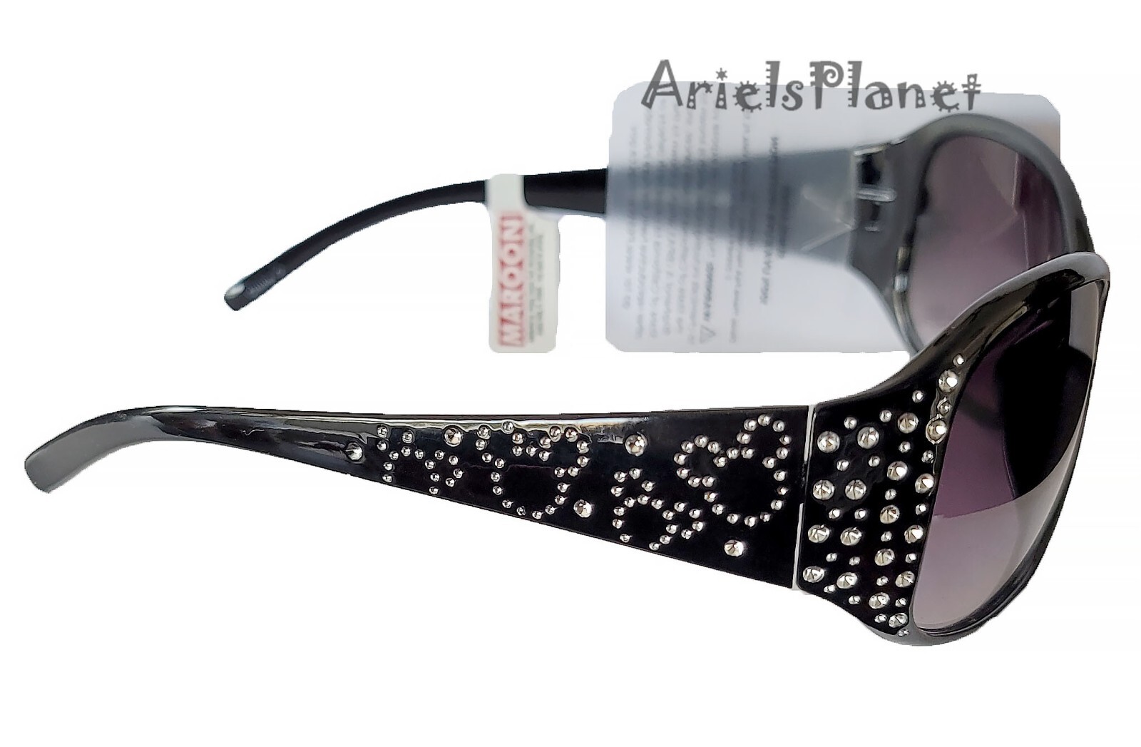 Disney Parks Mickey Mouse Icon Ear Rhinestones Adult Sunglasses - Black