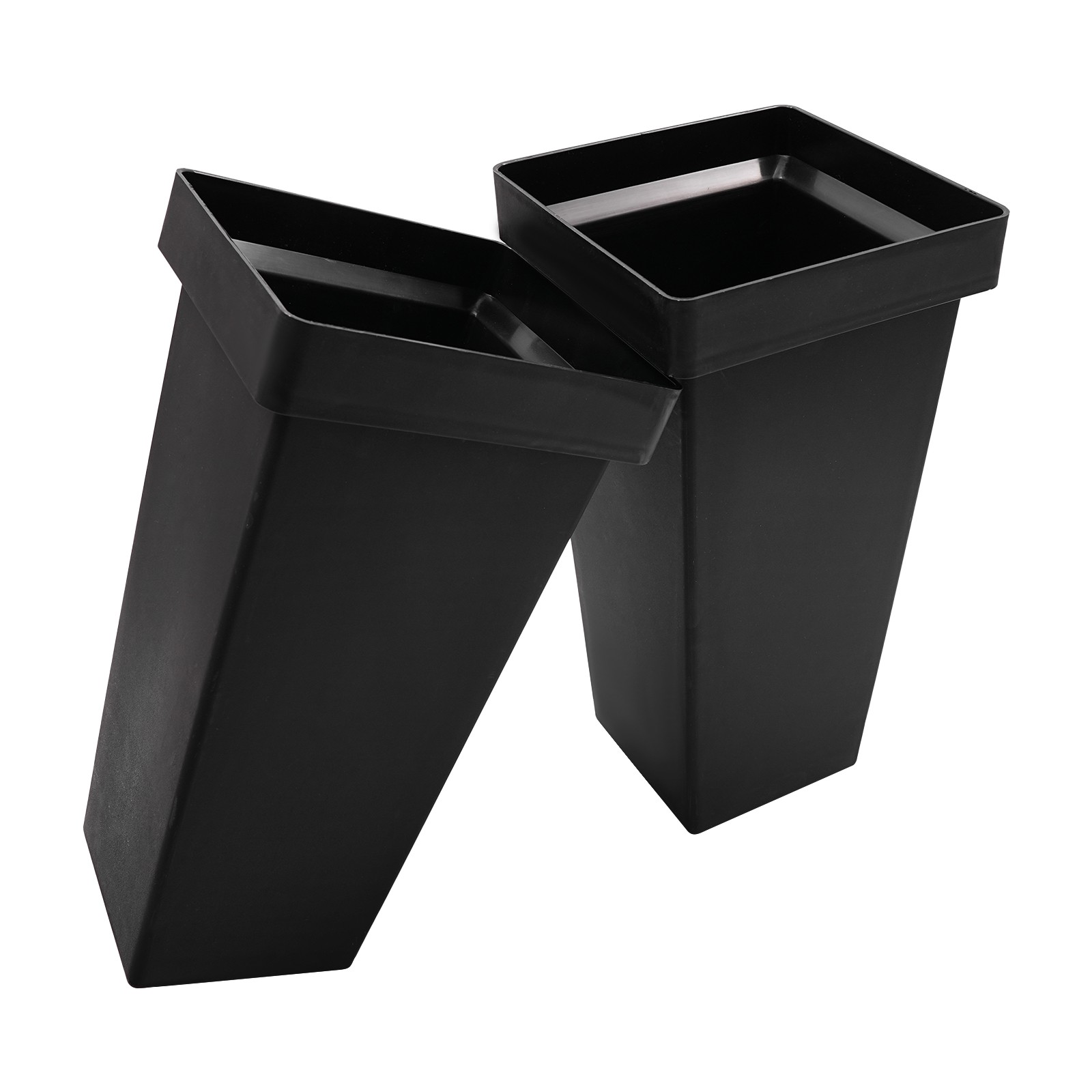 12 Pcs Black Plastic Flower Buckets, Flower Display Buckets, Wedding Flower Disp
