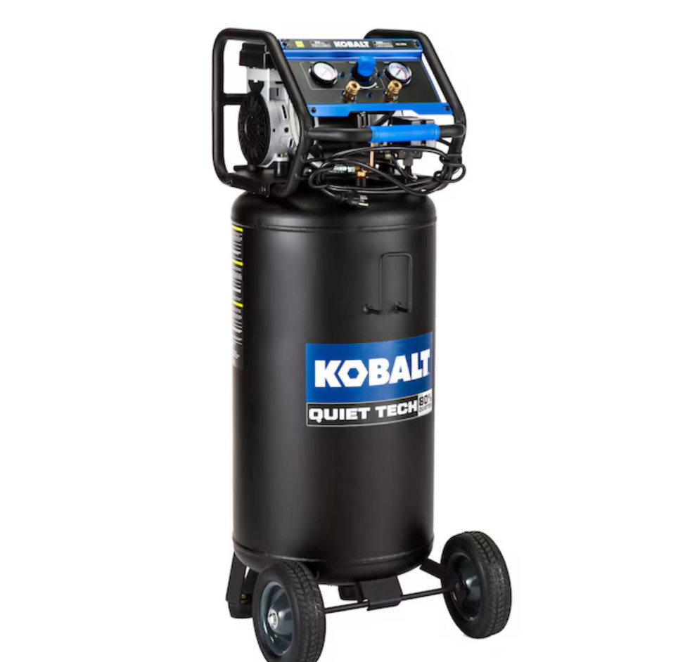 Kobalt QUIET TECH 26 Gallon 150 PSI Vertical Air Compressor Free Shipping