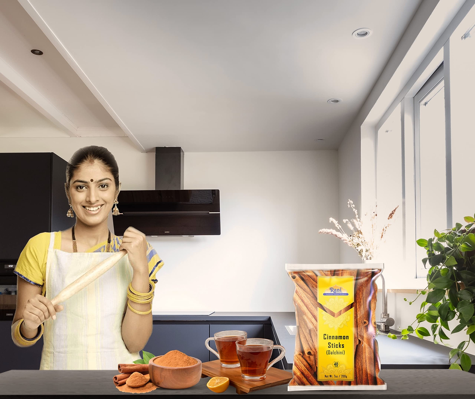 Rani Cinnamon Sticks 7oz (200g) ~ 22-26 Sticks 3 Inches in Length Cassia Round