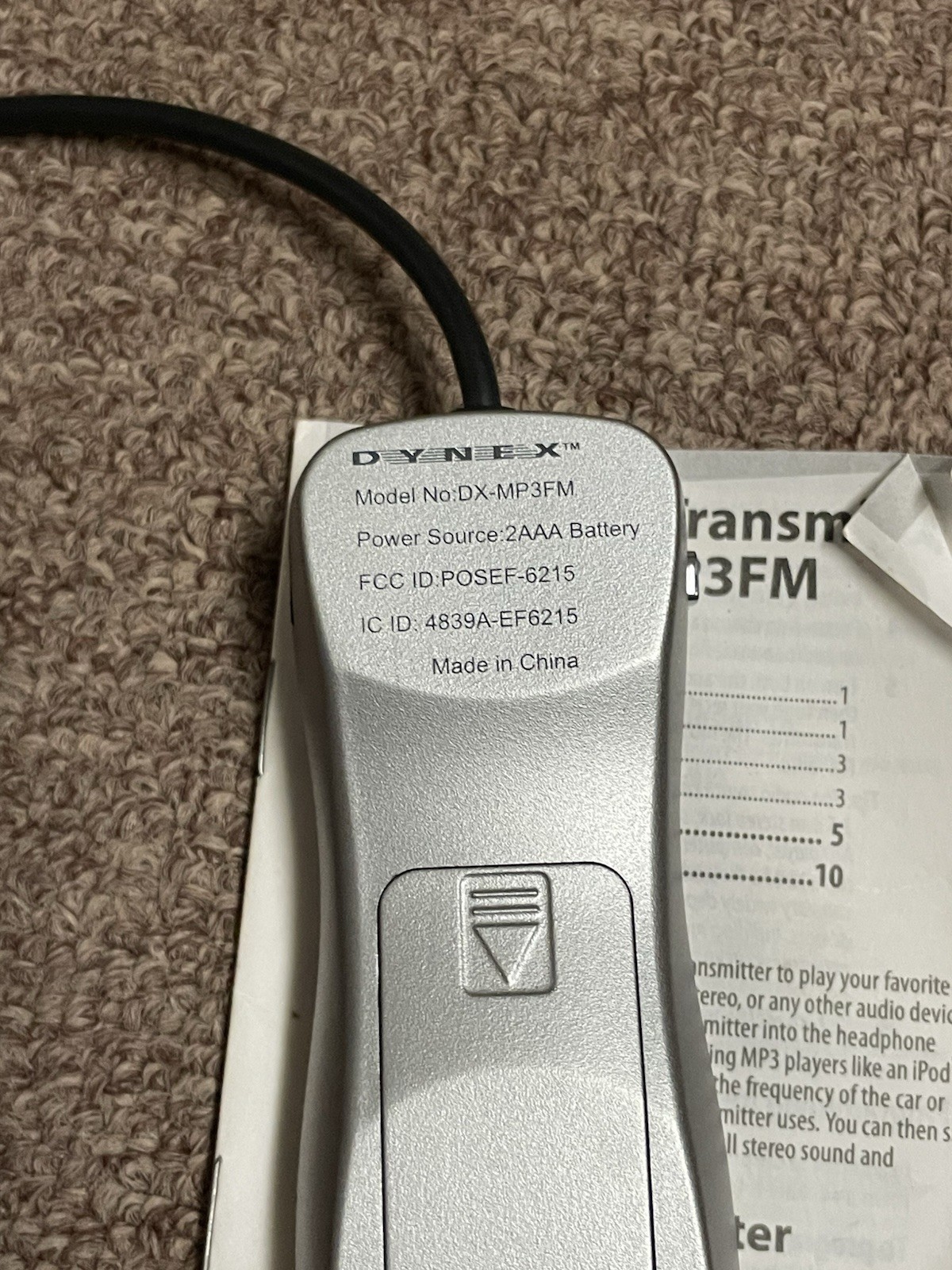 Dynex DX-MP3FM FM Transmitter Play Music Through Your Car