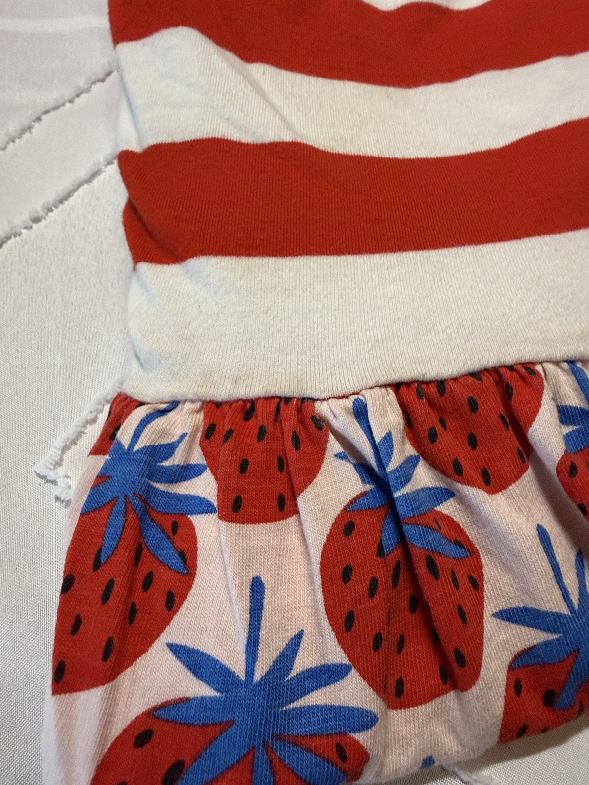 HANNA ANDERSSON T-Shirt Dress Sweet Strawberry Print Pockets 110 Girls 5