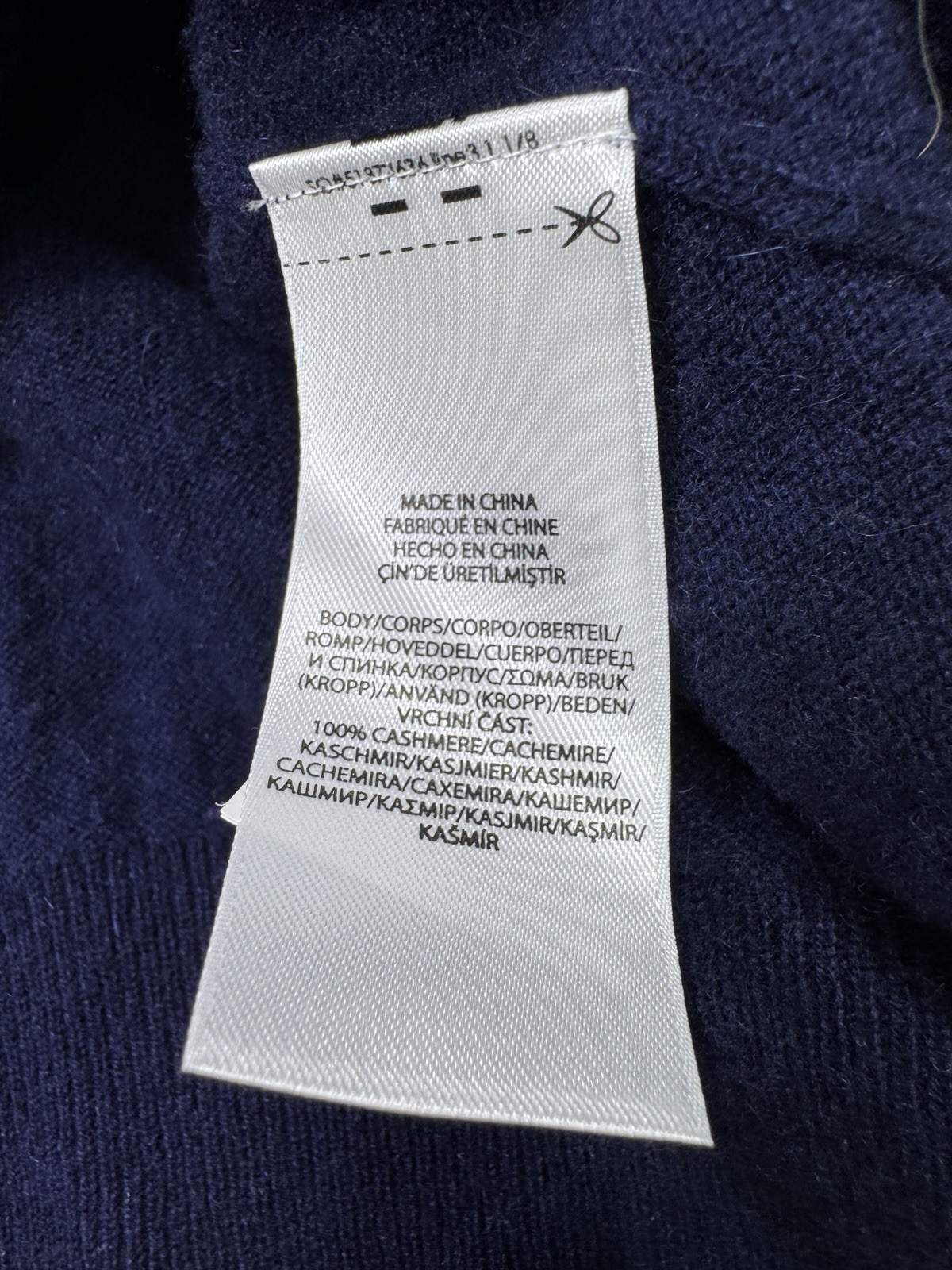 Polo Ralph Lauren Washable Cashmere Sweater Vest Button Navy Blue Men's Medium