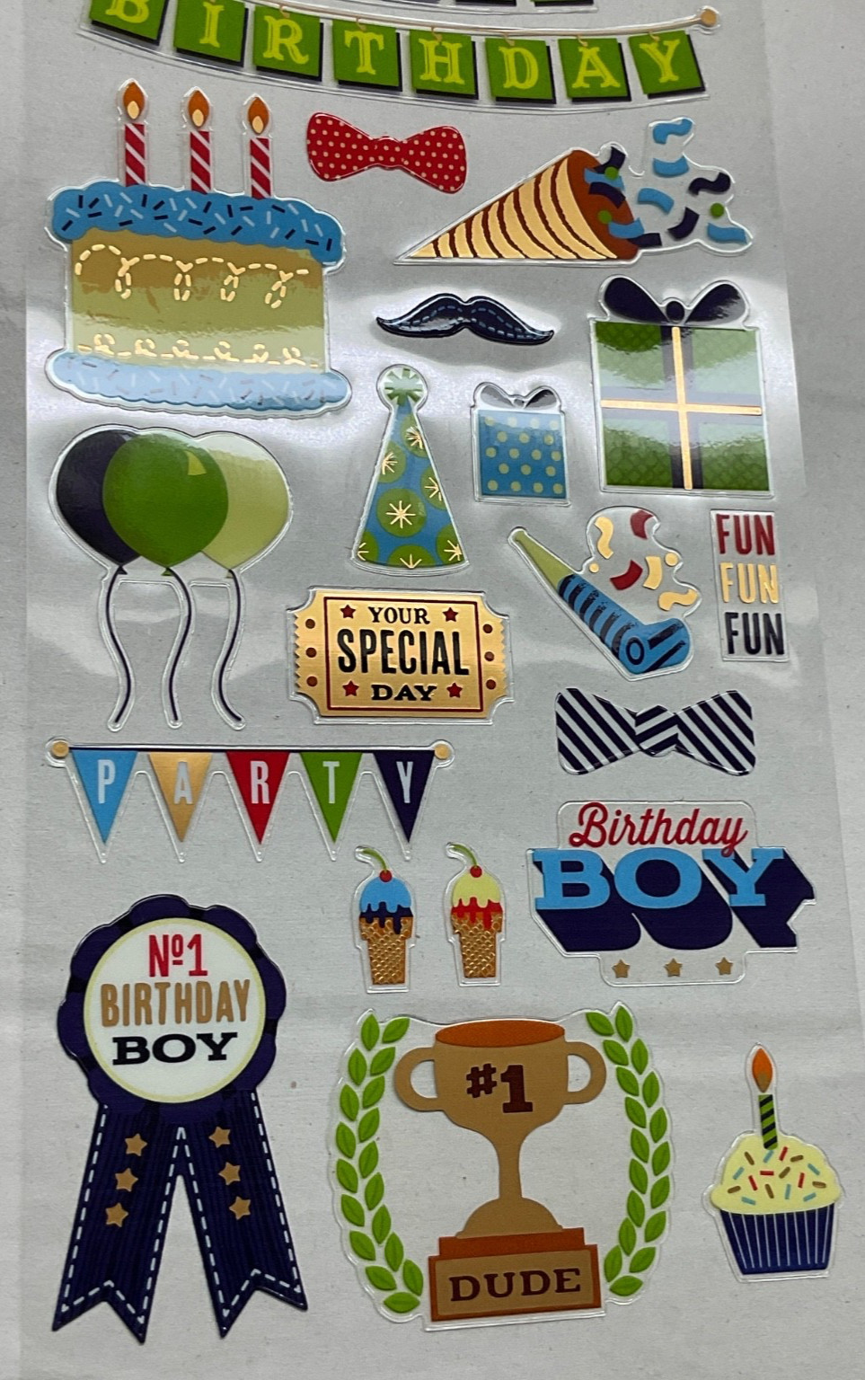 Birthday Party Celebration NOP New Stickers Sticker Sheets You Choose, YOU PICK