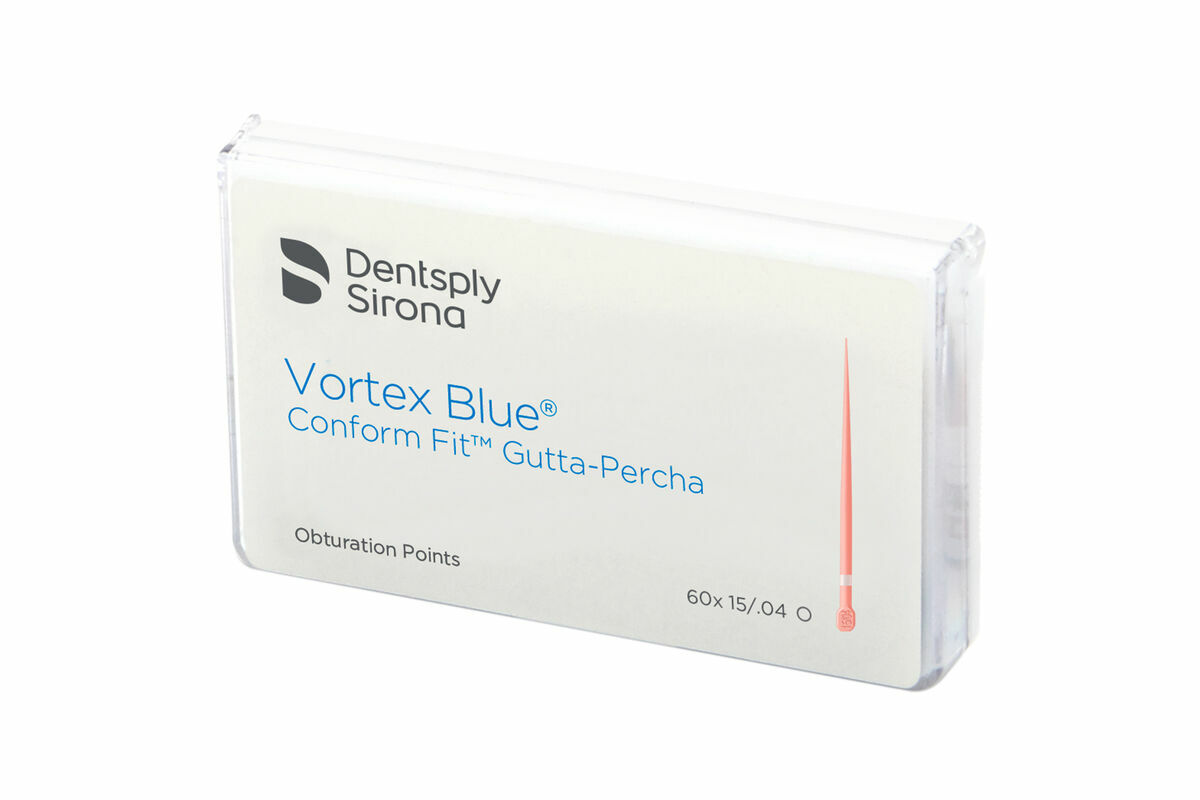 Vortex blue Conform Fit Gutta-Percha Points by Dentsply (All sizes) (60/pack)