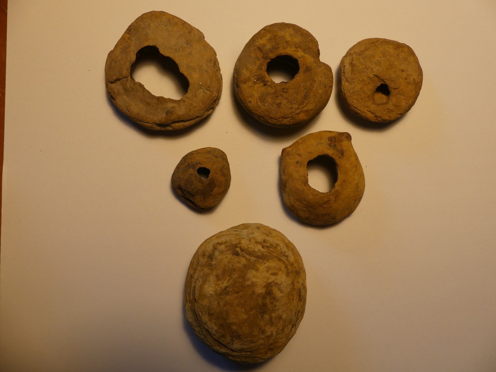 Natural Hagstone Collection – 6 Pieces – Naturally Holed Stones – Protection