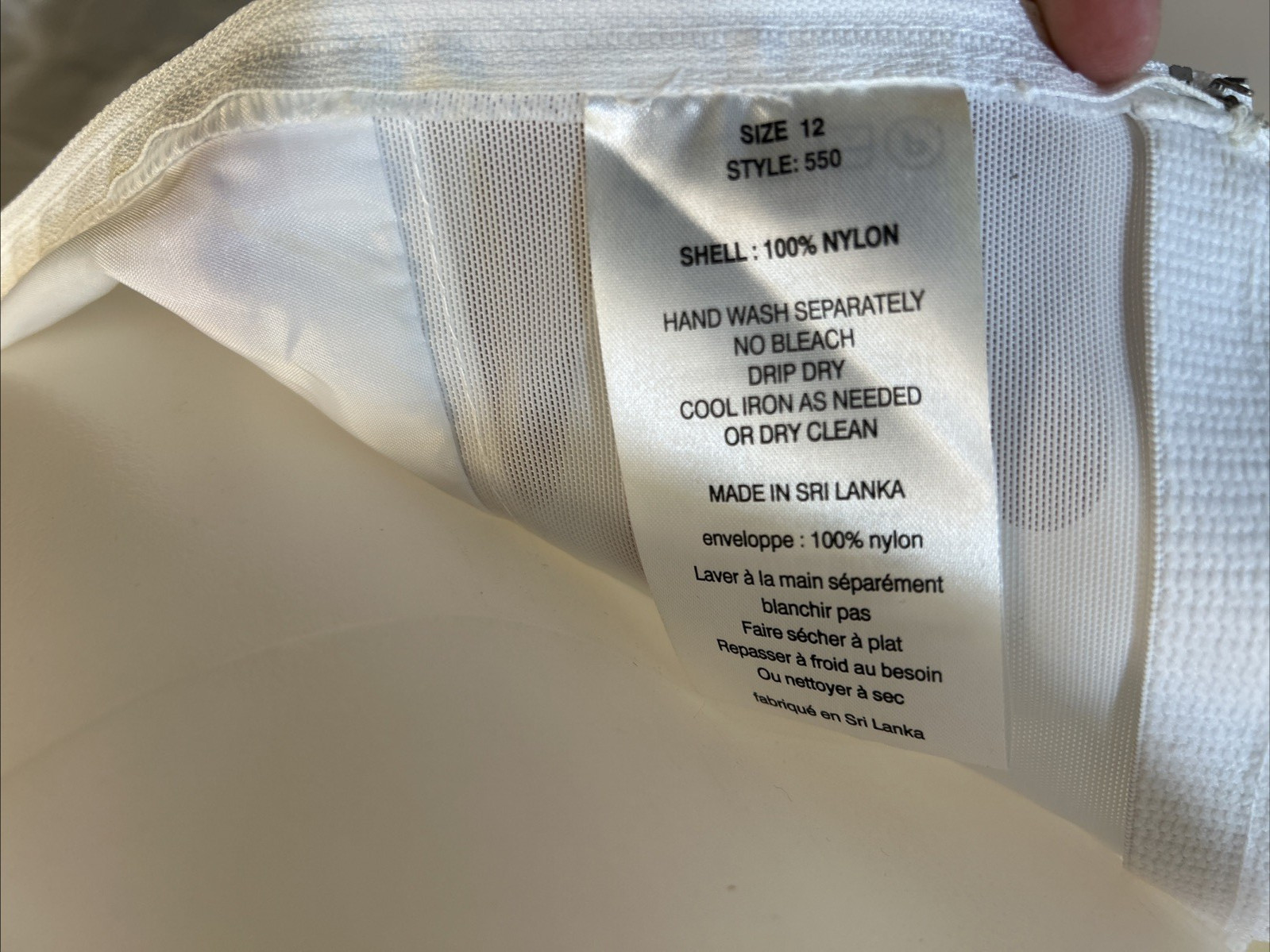 Unbranded Bridal White Fit and Flare Full Slip Petticoat Size 12 Style 550