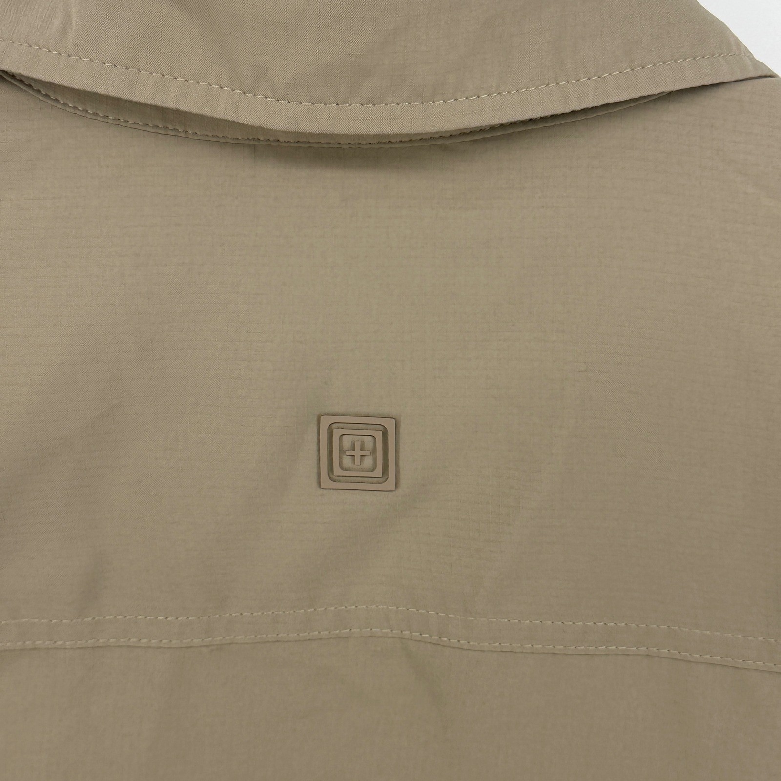 5.11 Tactical Men's Extra Large Khaki Short Sleeve Utility Shirt Zip Pocket