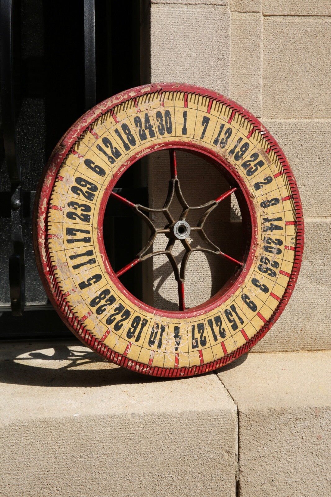 Antique Wood Roulette Gambling Gaming Carnival Wheel Casino Game Vintage Circus