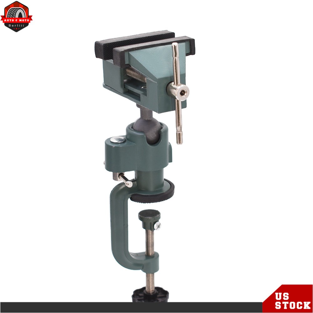 3Inch Universal Table Vise Aluminum Swivel 360° Rotating for Holding Small Parts