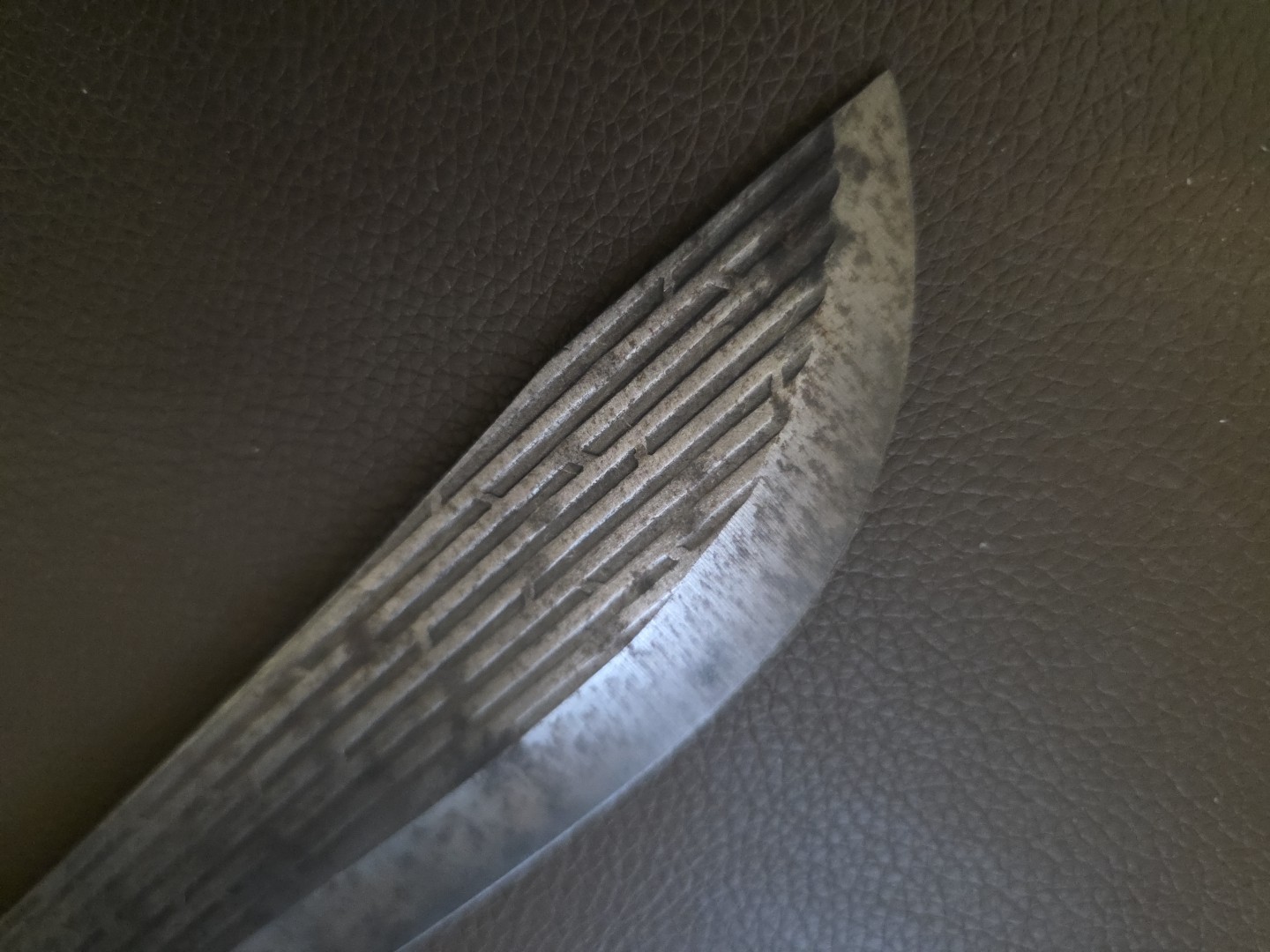 SIR LAWRENCE Carbon Steel Butcher Knife Brass RIVETED Wood Handle