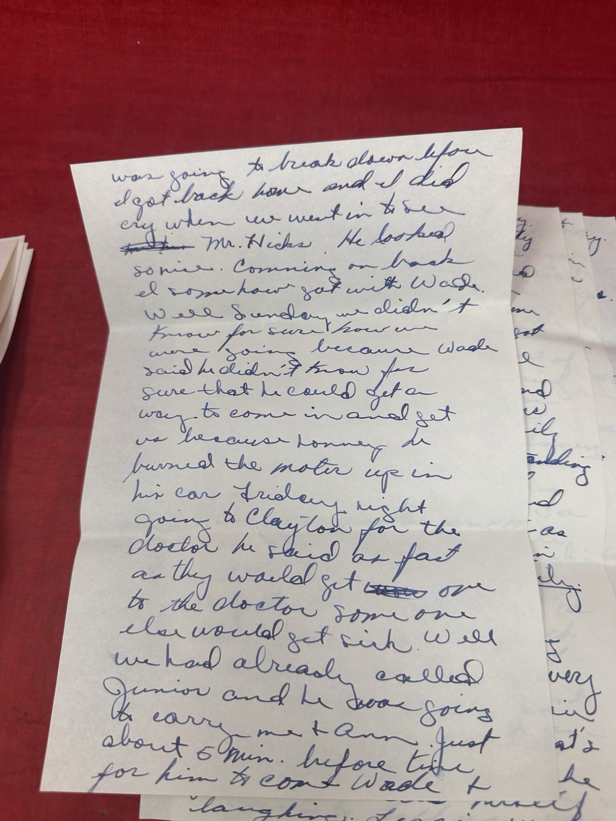 Cursive Handwritten 1948 Love Letter 8 Pages Ephemera Movie Prop Vintage July 6