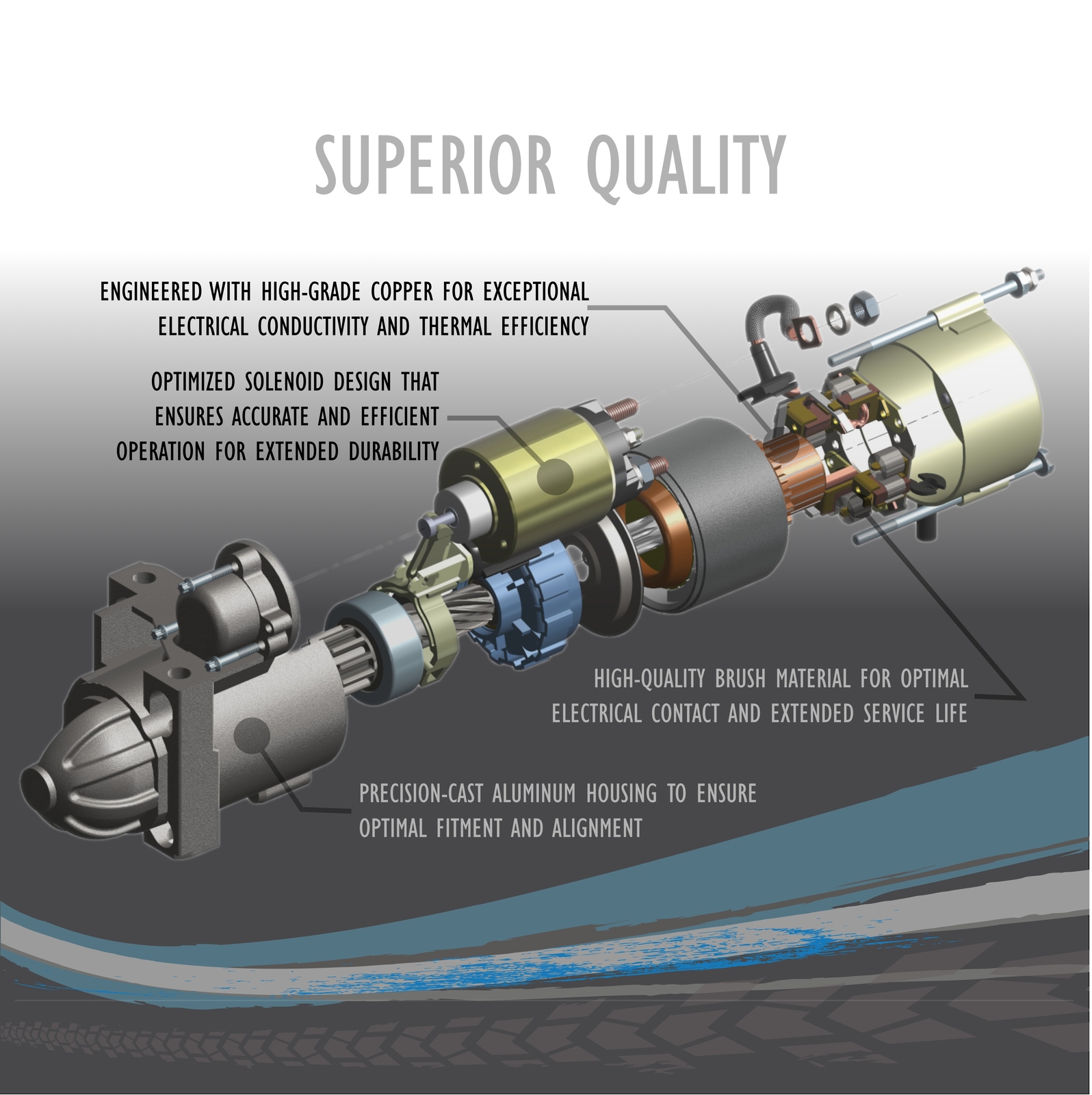 New Marine Starter For Evinrude Johnson OMC 1969-1994 65HP-140HP 385529 386465