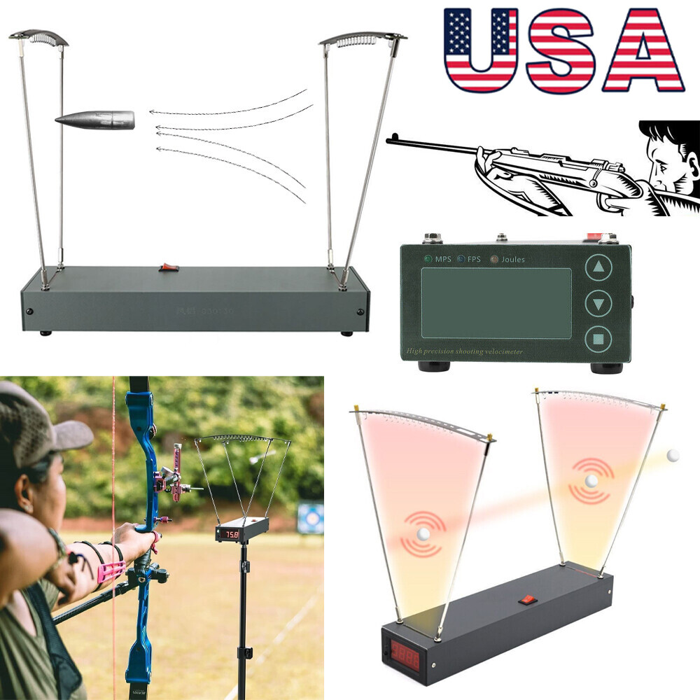 Shooting Chronograph 4-6500FPS Ball Bullet Measure Bow Arrow Velocity Tester