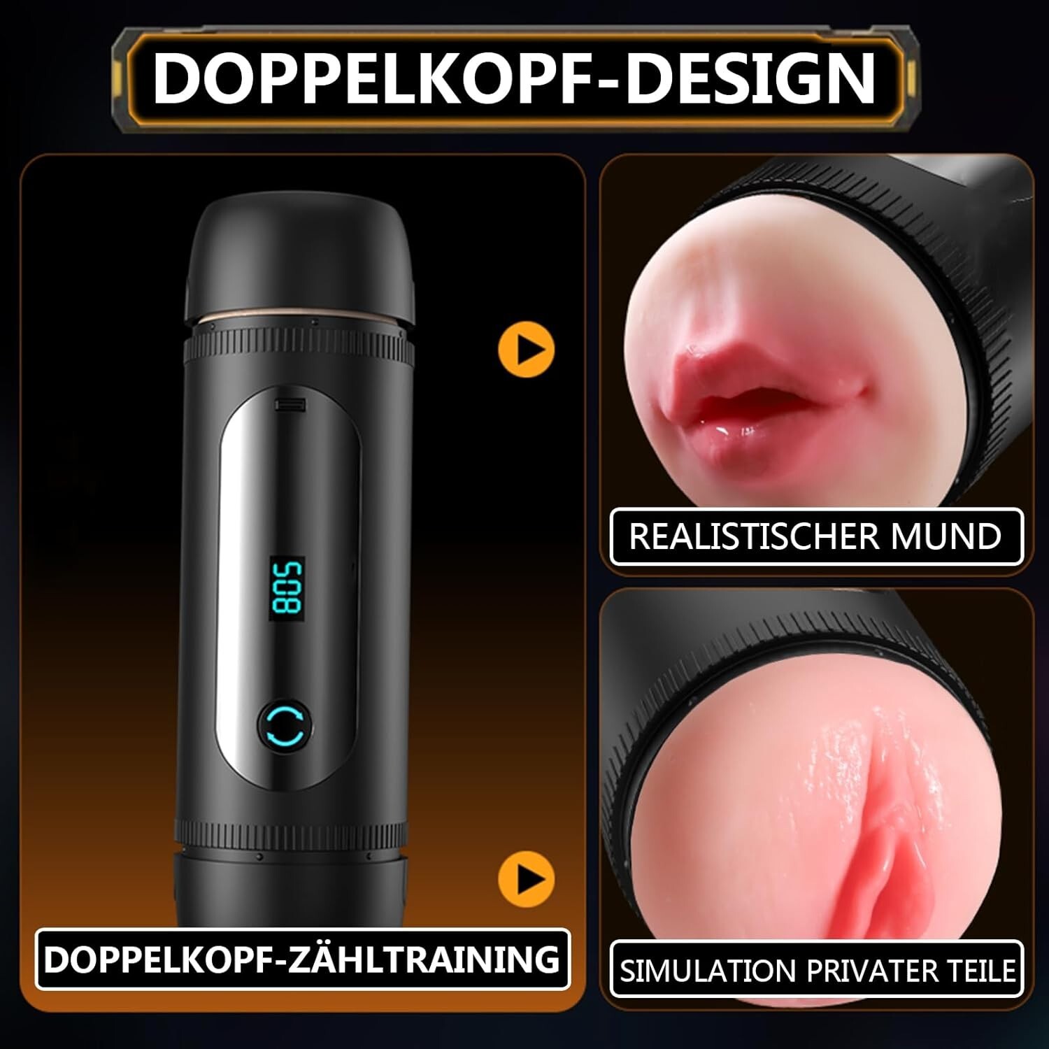 Male Masturbaters Automatic HandsFree Sucking Blowjob Cup Stroker Men Sex Toys