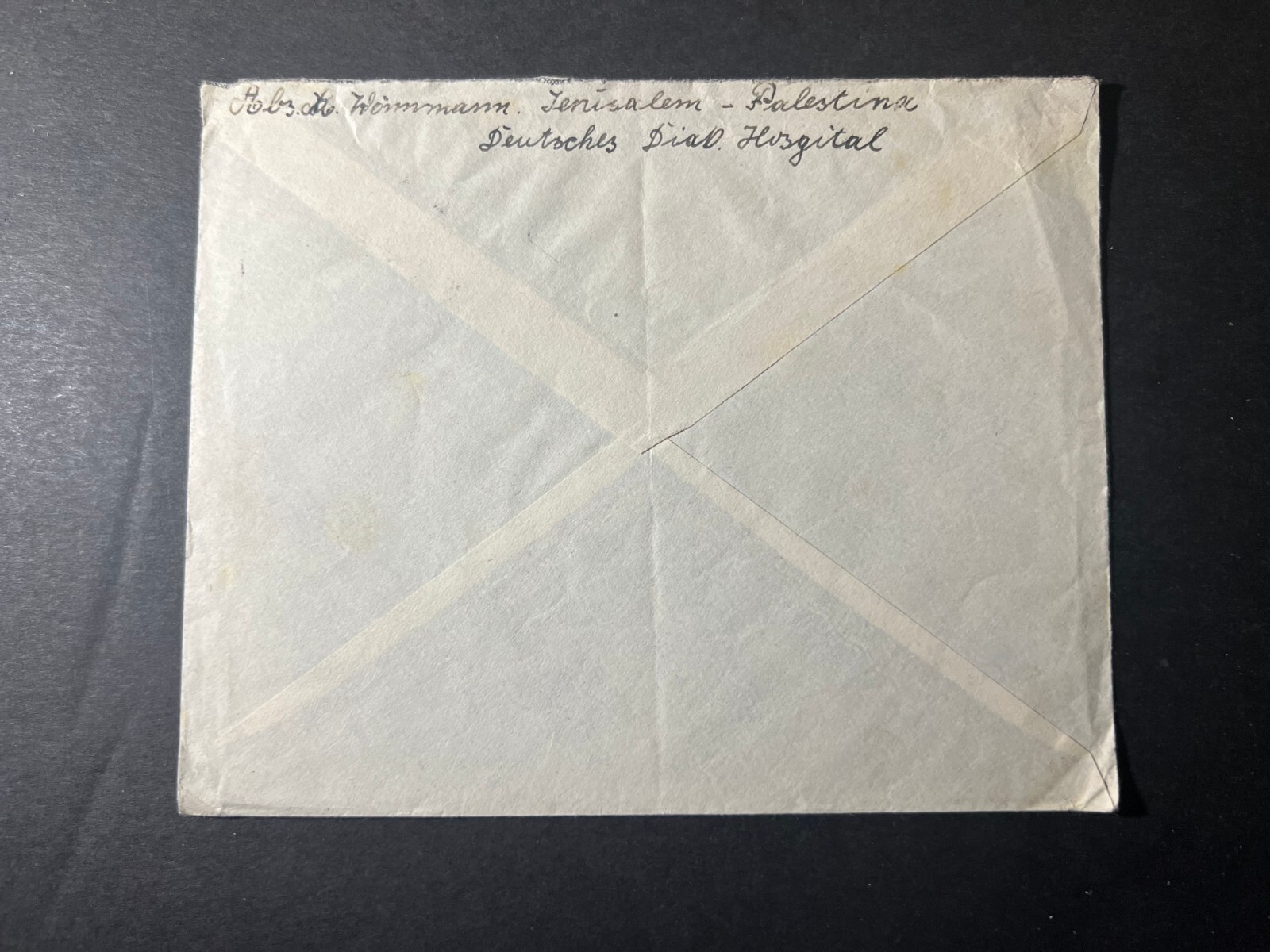 1937 Judaica Palestine Cover Jerusalem to Stuttgart Germany Julchen Jung