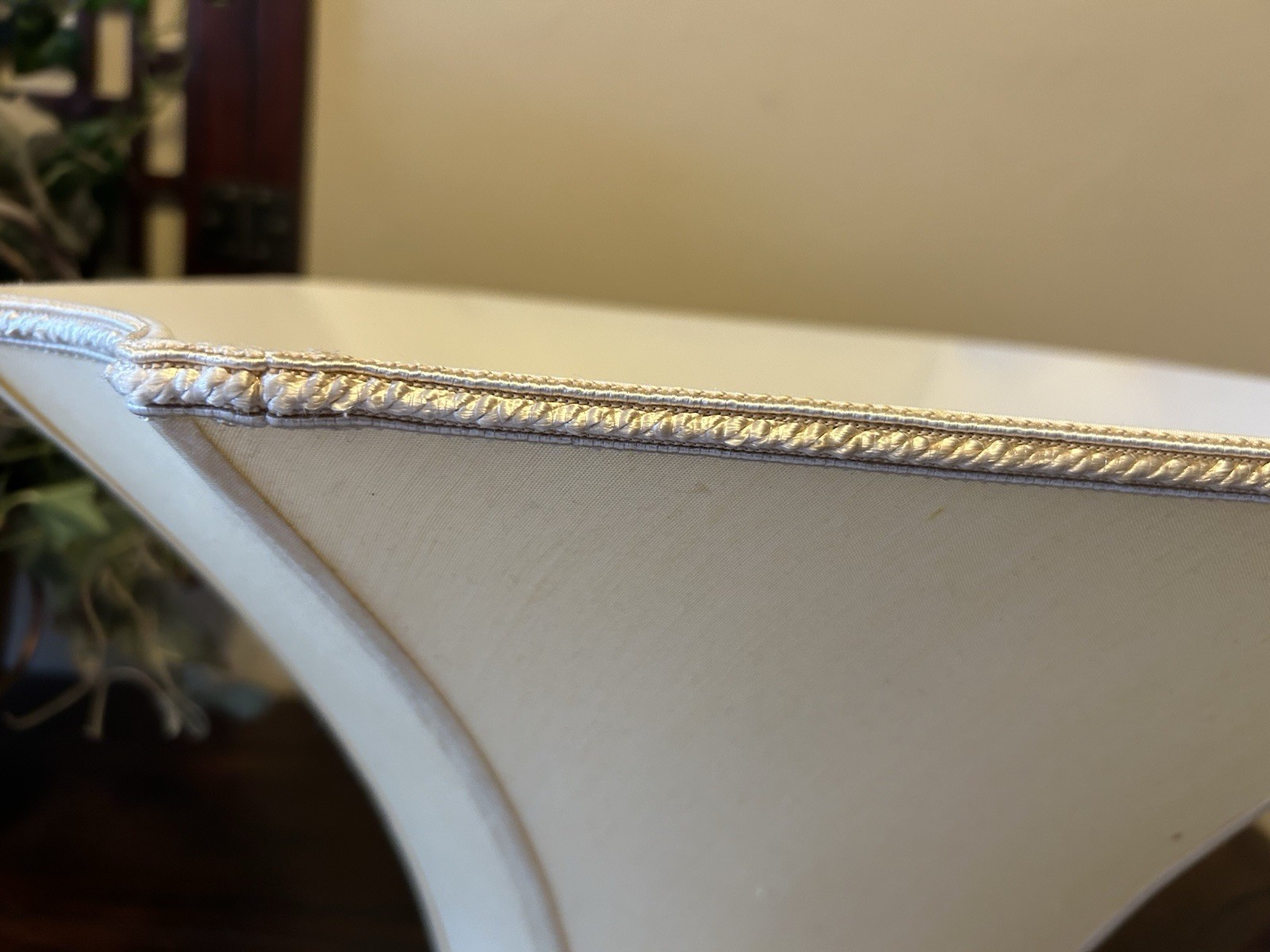 Octagonal Lined Corded Silk Fancy Bell Shape Lamp Shade~17.25" base~11.5" tall