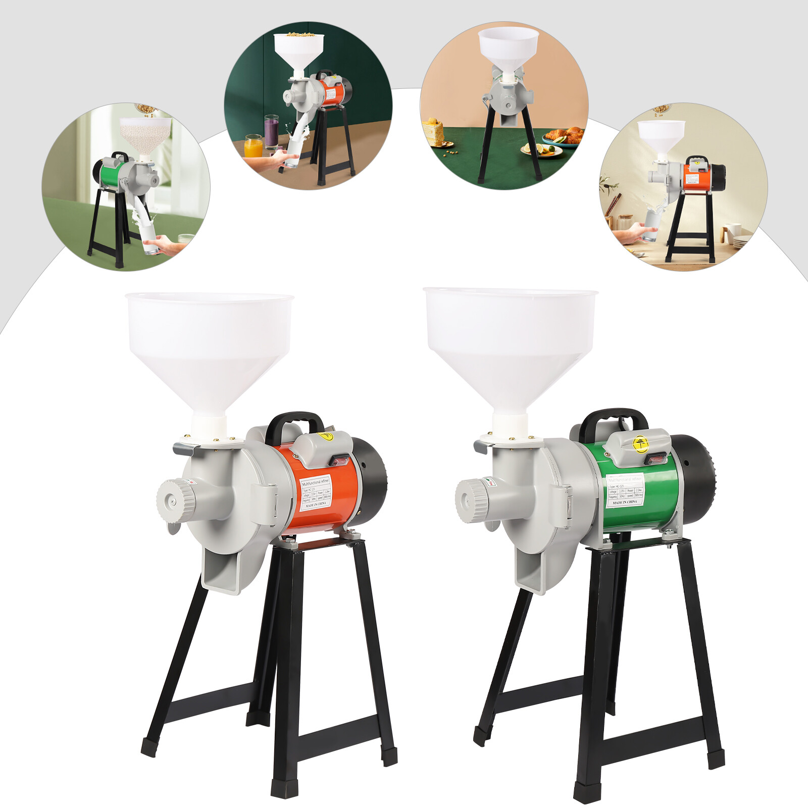 Electric Grinder Mill Grain Corn 2200W Wheat Feed/Flour Wet Cereal Machine 110v