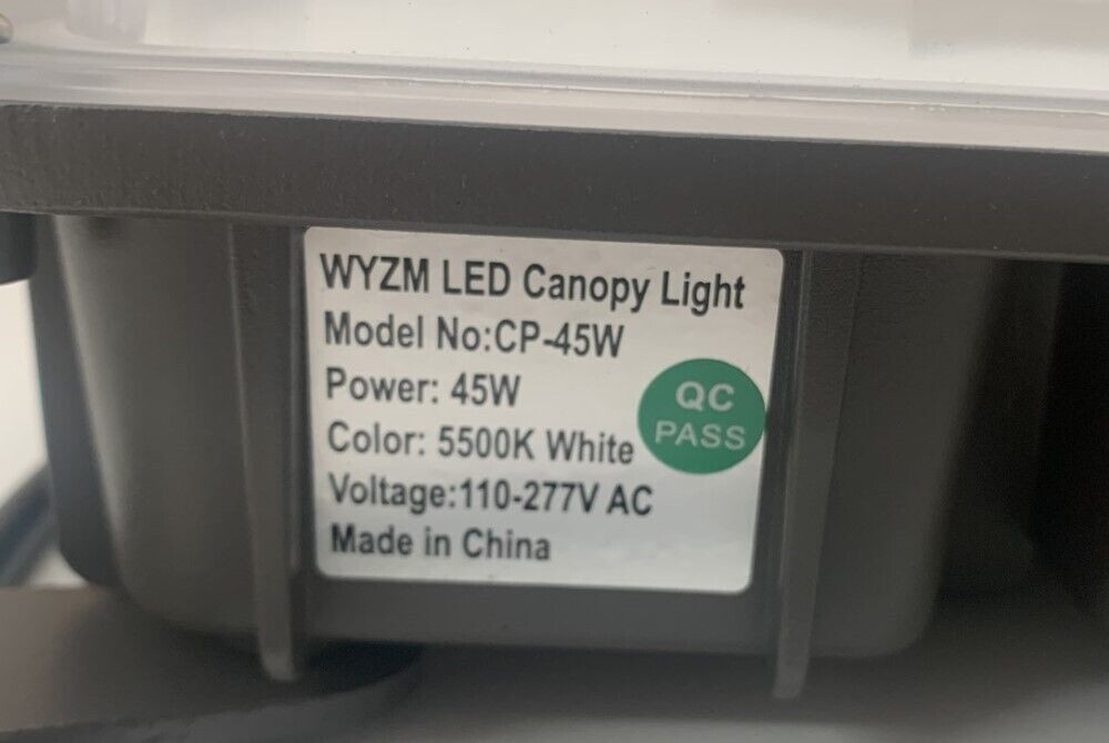 (Pack of 2) WYZM CP-45W Indoor/Outdoor 5500K White Canopy Lights - 45W ea.