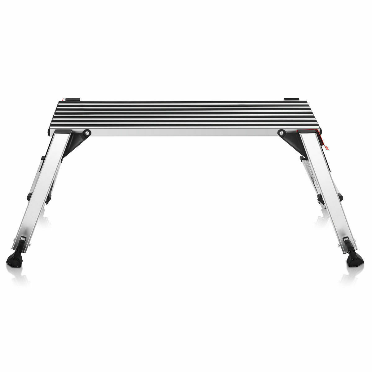 Aluminum Step Stool Folding Bench Work Platform Non-slip Drywall Ladder 330lbs