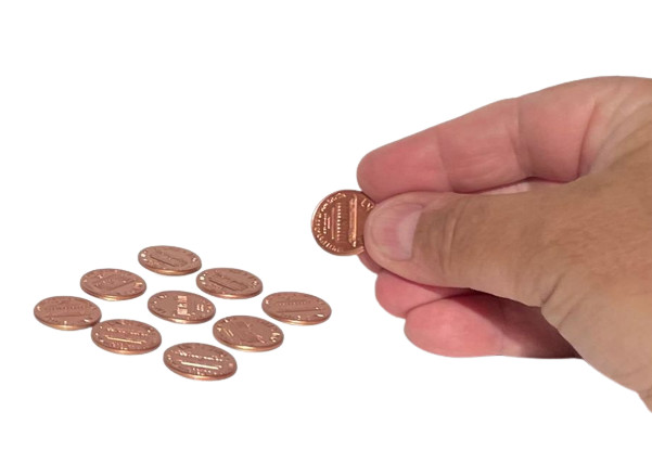 10 STEEL SHIM SHELL US PENNY TAIL Dime Magic Trick Hollow Coin Magnetic Vanish