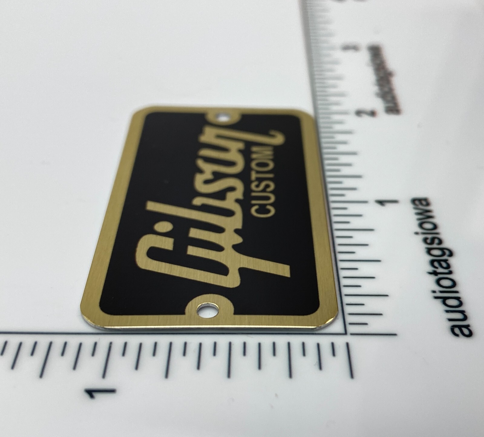 Gibson Custom Amp or Case Logo Badge Custom Made Metal with Screws