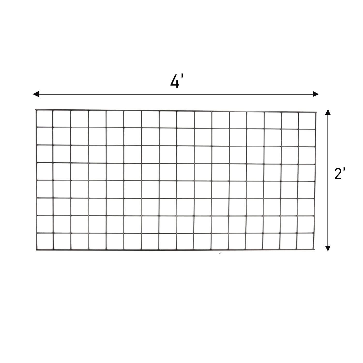 Wire Grid Panel 2' x 4' Black Display Craft Wire Grid Storage Retail