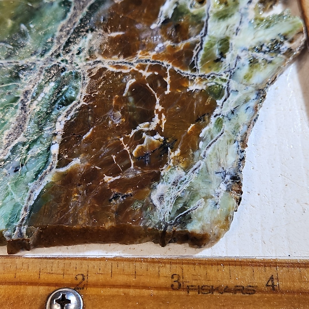 Green Opal slab Australia. Beautiful color. 6 " x 4 3/8" x 1/4" 4.9OZ