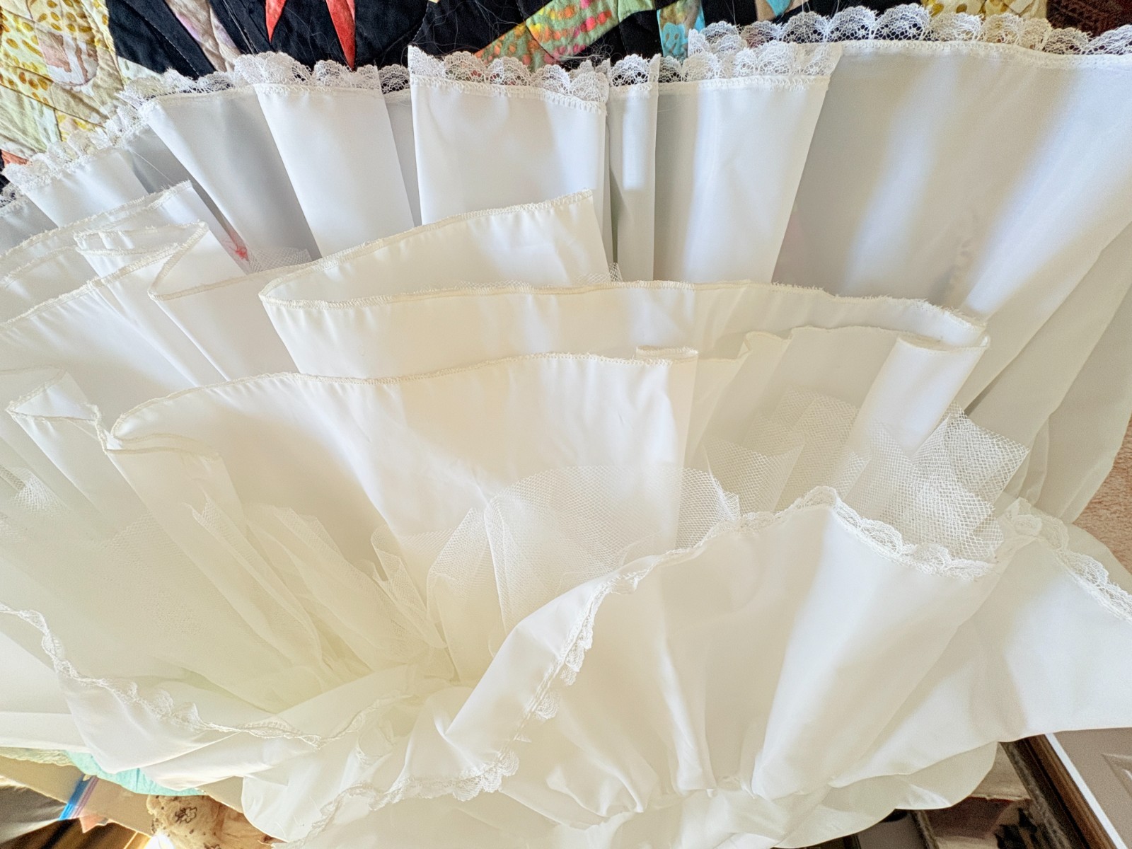 MERRY MODEL ~ Wedding Dress Petticoat Slip White Full ~ Large, 34" waist