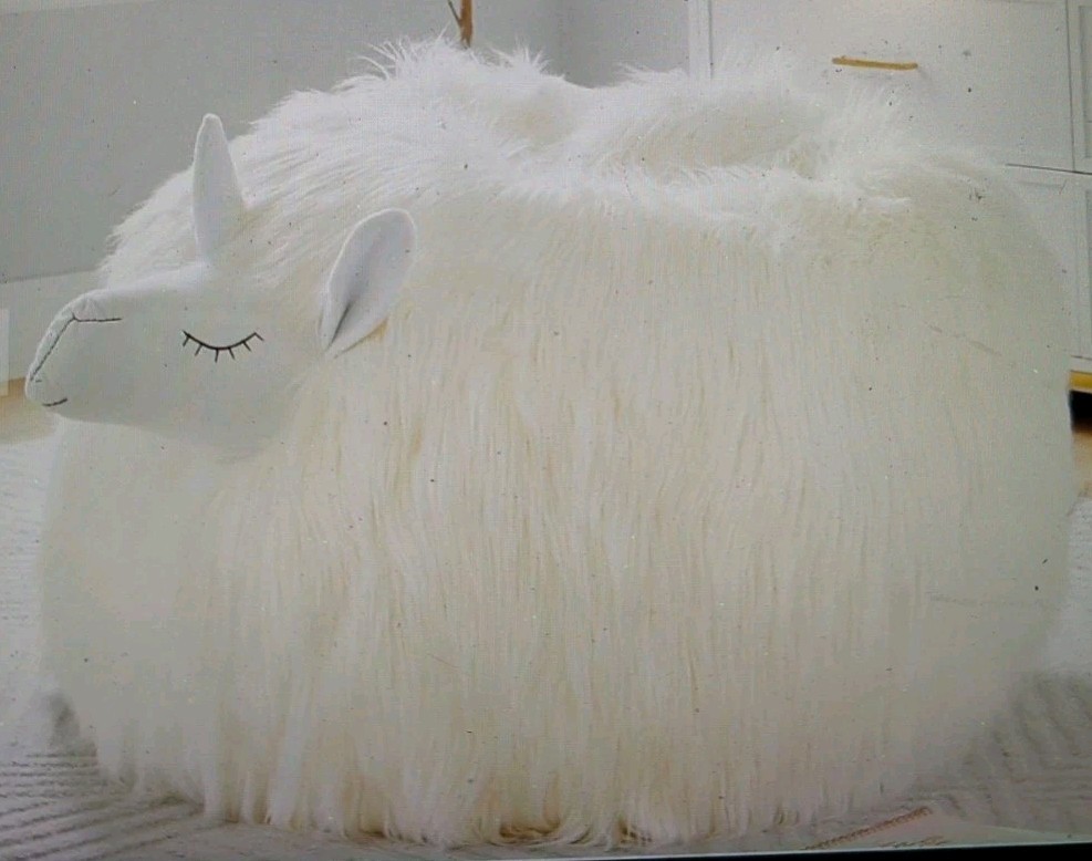 POTTERY TEEN Large Llama Critter Bean Bag Chair Cover - NWT