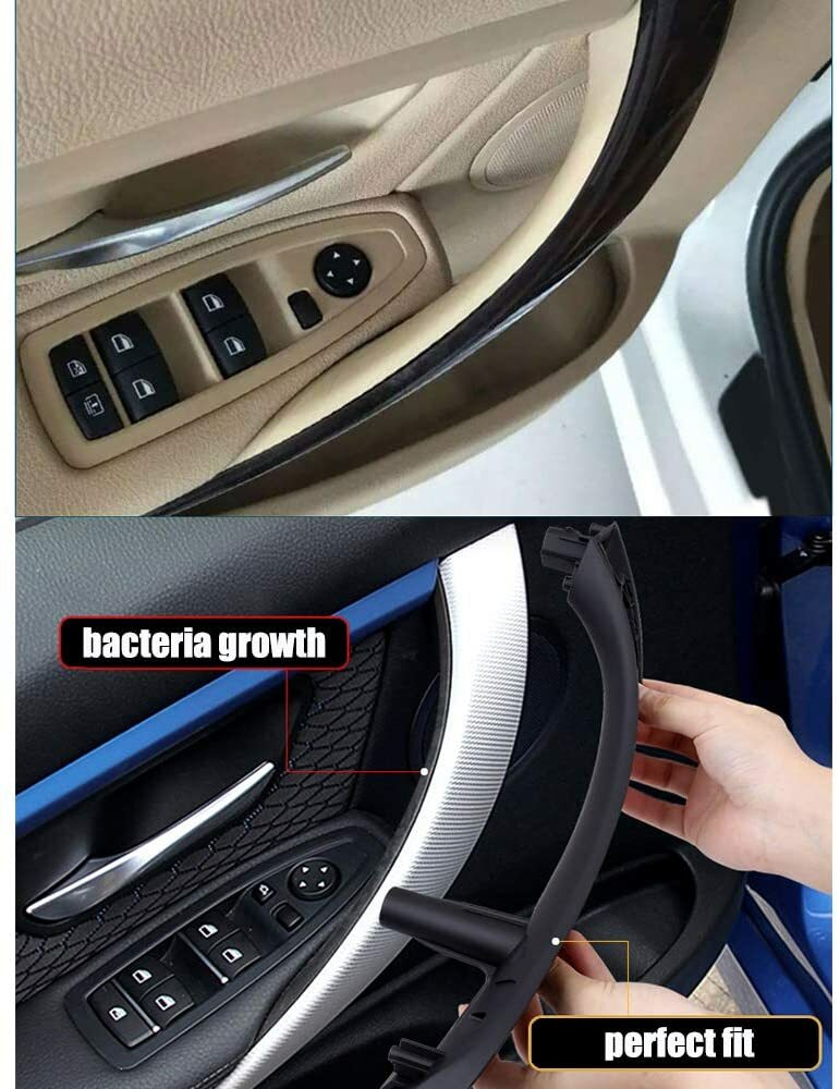 4 Pcs For BMW F30 F80 F31 Front Left & Right Inner Trim Door Pull Handle Black