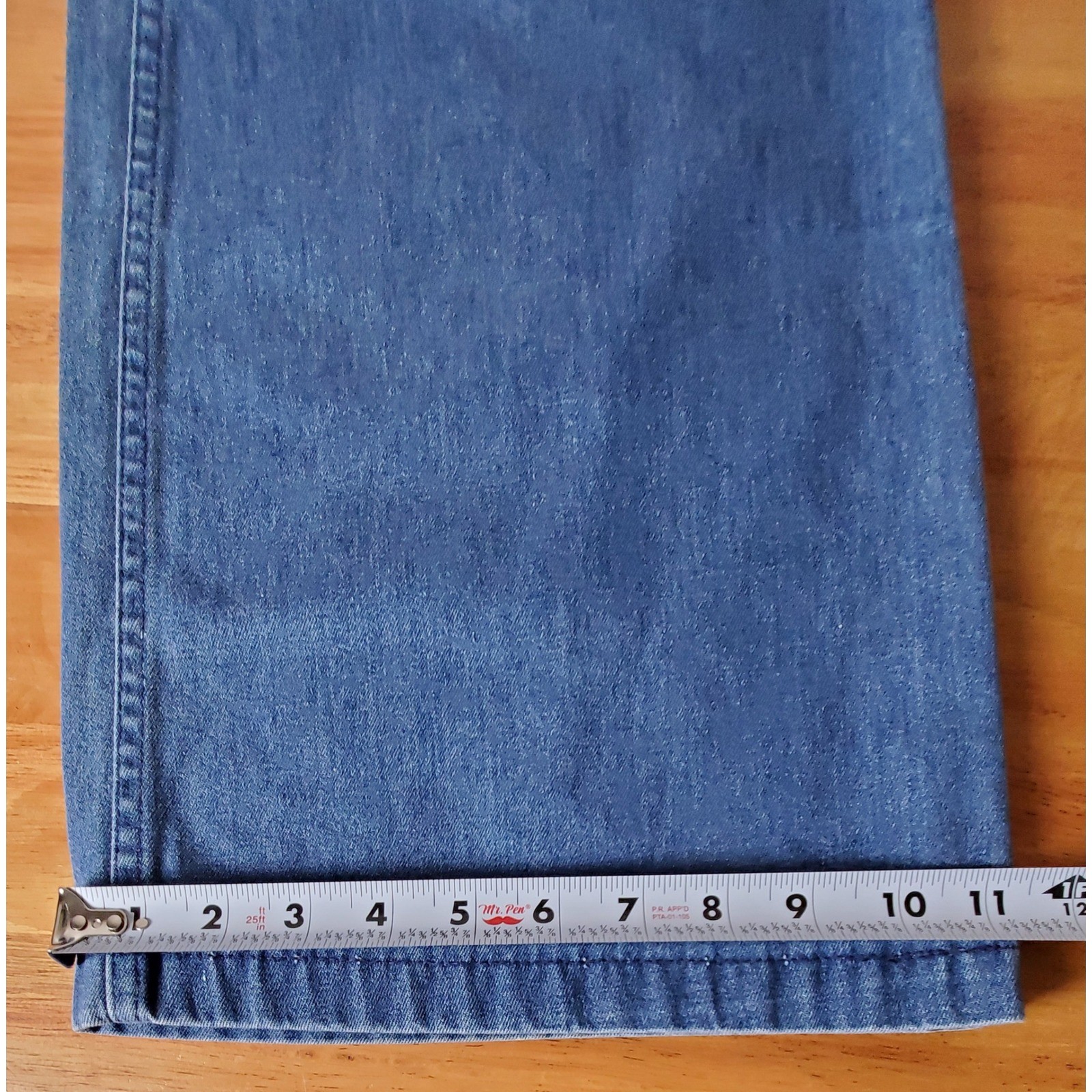 Vintage Navy Seafarer Dungaree Jeans Utility Trousers Bell Bottom Wide Leg 32x29