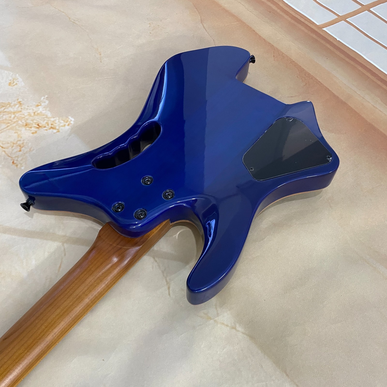 Headless Guitar HH pickups basswood body blue Discount