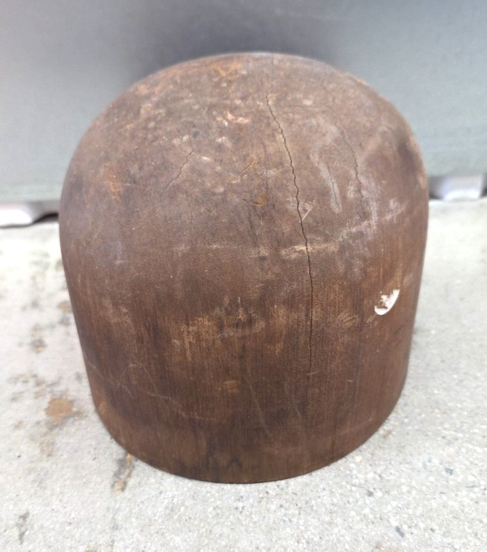 Antique Eastern Woolen Co Omaha, NE Hat Stand Milliner's Block Mold Wooden