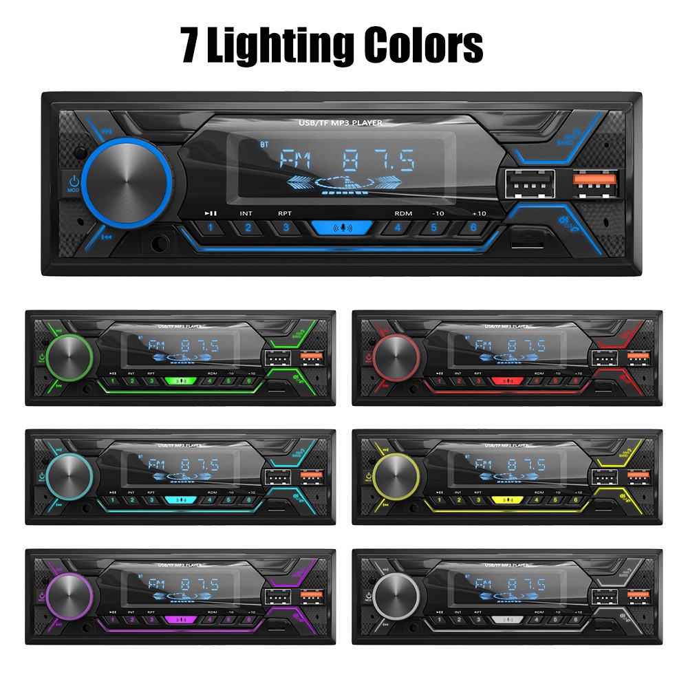 Bluetooth Car Stereo Radio Single Din Head Unit MP3 Player FM RDS USB SD AUX