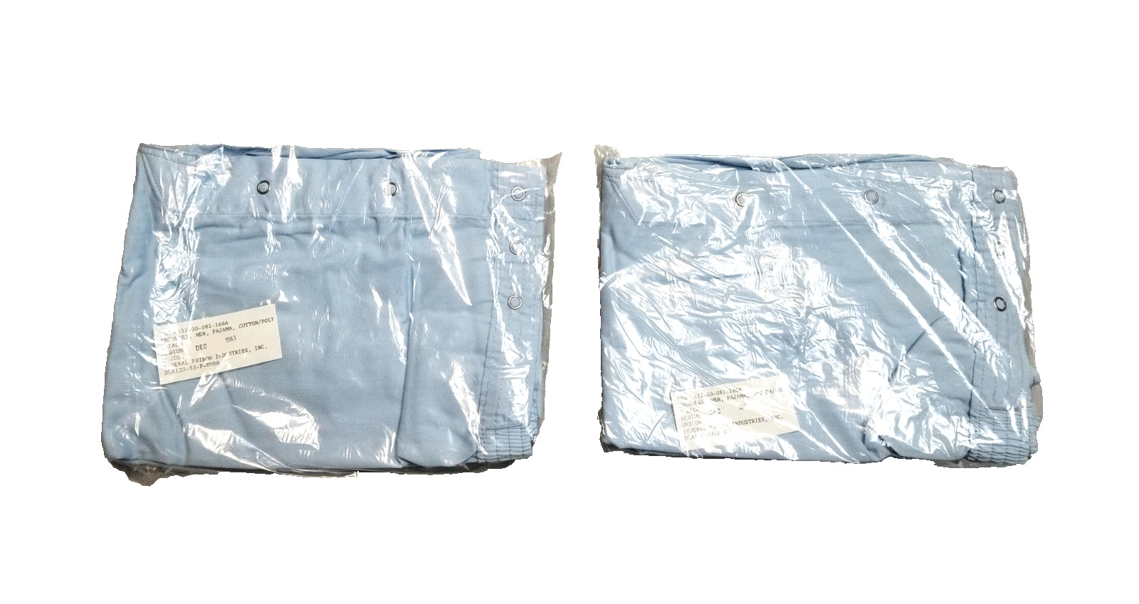 QTY (2) USGI ARMY Blue Pajamas PJ SLEEP Bottoms Pants MEDIUM NIB MADE IN THE USA