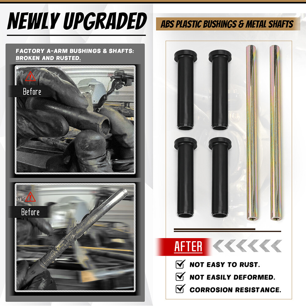 2x Front Lower A-ARM Bushing Shaft Kit For Polaris Sportsman 400 500 600 700 800