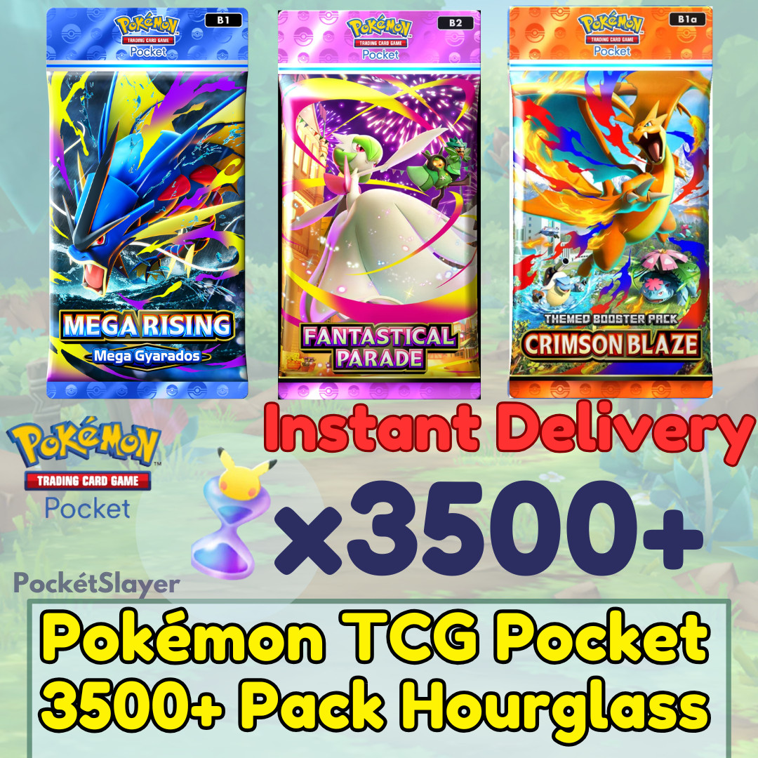 【INSTANT AUTO SEND】 Pokemon TCG Pocket Trading Card Game with 3500+ Hourglass