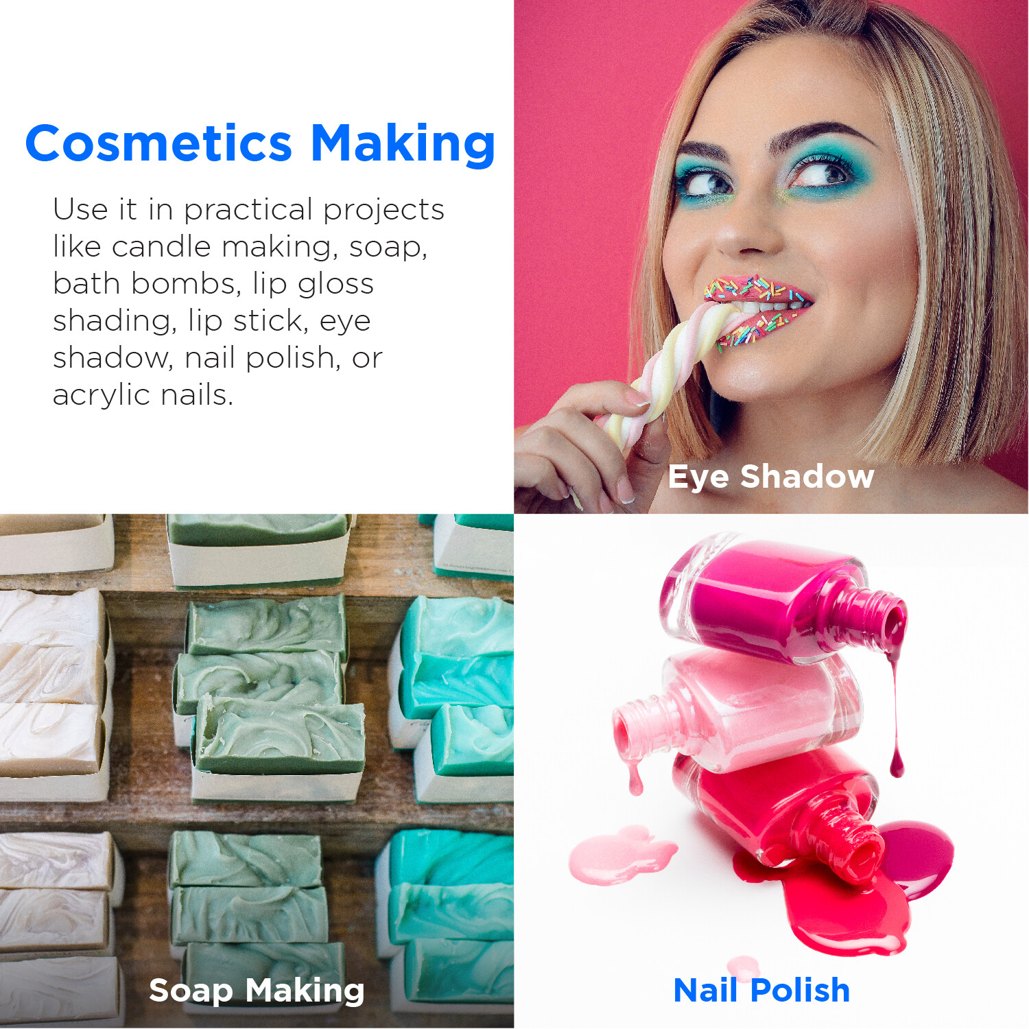 Rolio Mica Powder - For Epoxy Resin, Slime, Candle, Soap, Cosmetic Making-24Jars