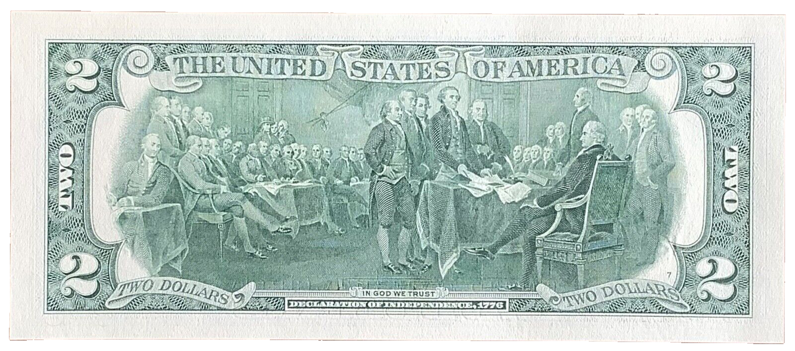 Great Gifts-2017 2 Dollar Bills (1) One First Note "HIGH QUALITY" Uncirculated