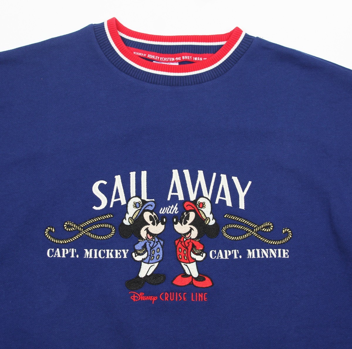 Disney Cruise Line "Sail Away" Crewneck sweatshirt Captain Mickey and Minnie L