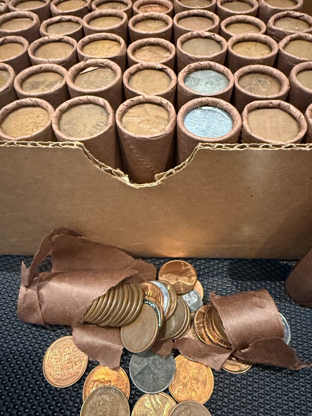Brown wheat penny roll lincoln cent unsearched mixed dates mint marks sale lot